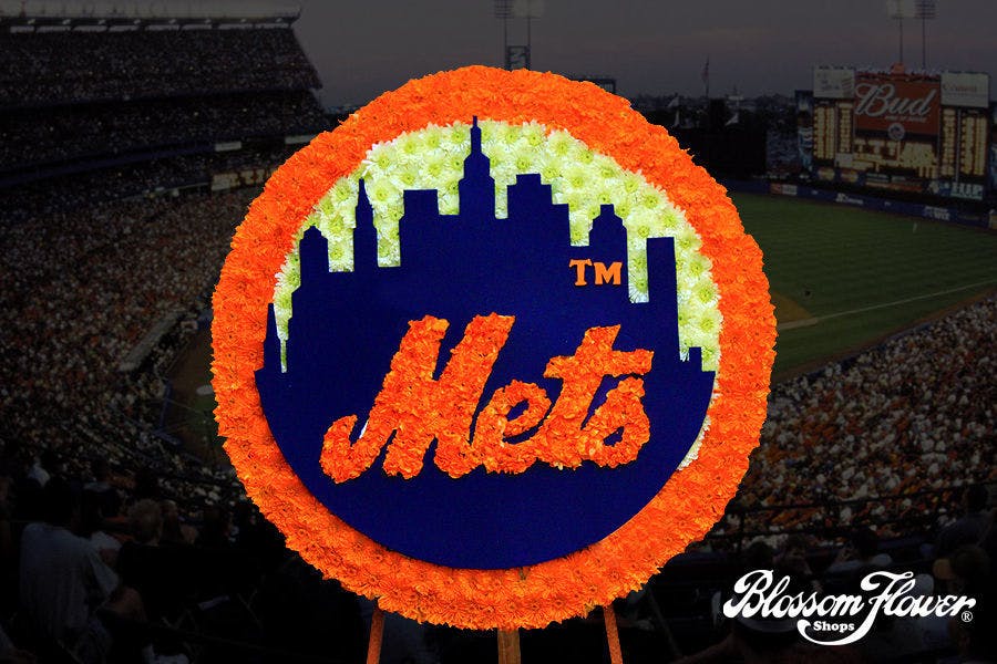 Custom Mets Funeral Flowers Designs Logo Yonkers & White Plains Florist