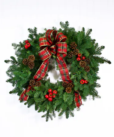 Fresh Front Door Wreath - Noble Fir