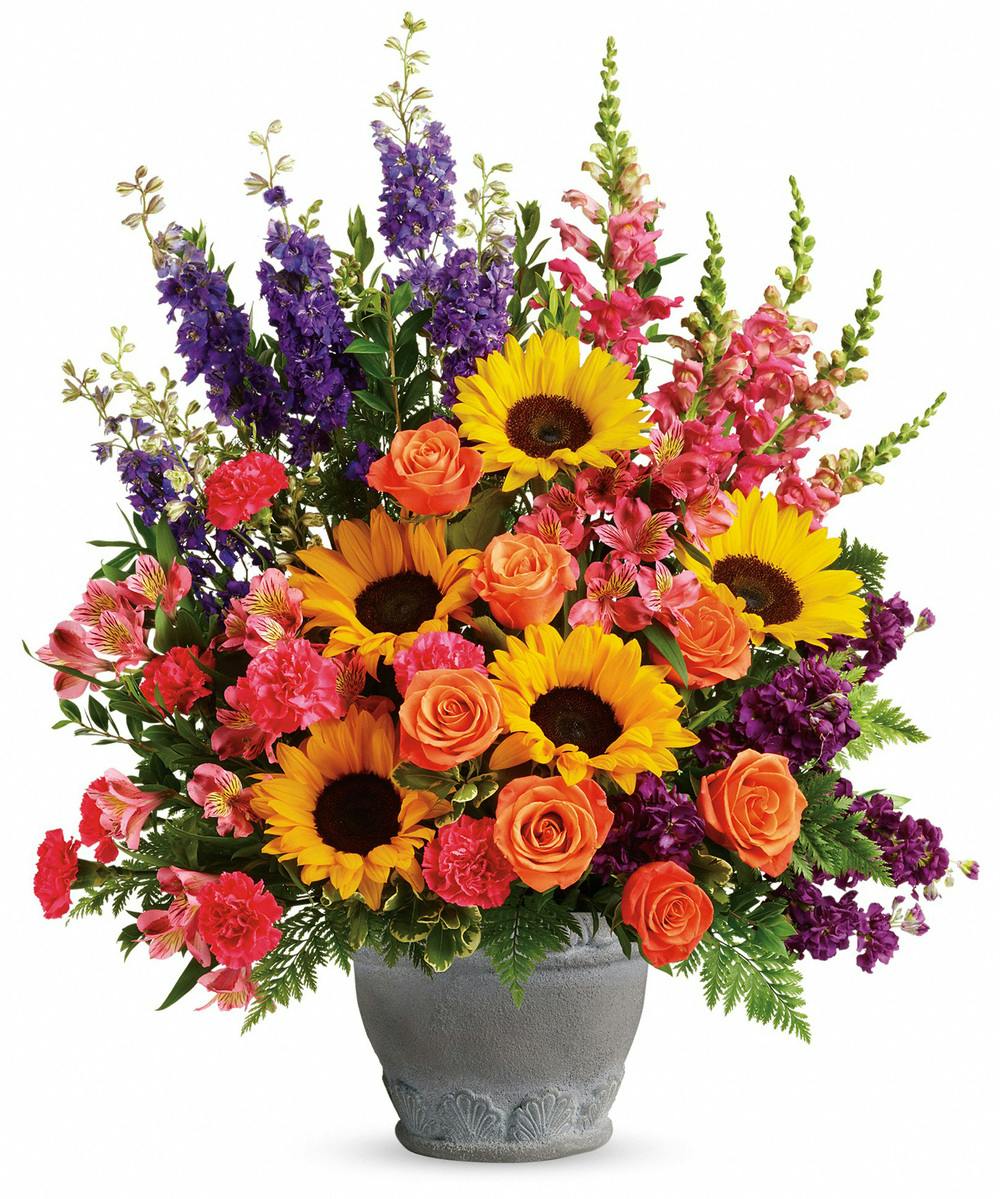 Classic Sympathy Arrangement Funeral Flowers Yonkers Florist