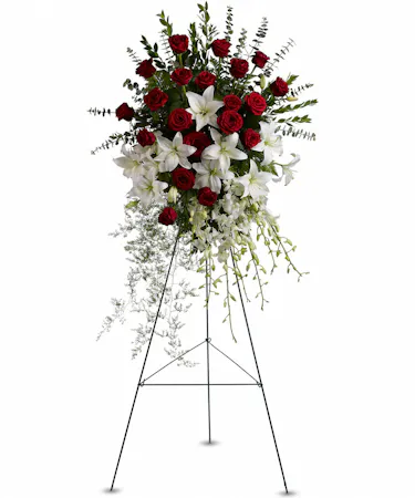 Lily & Rose Tribute Spray - White Plains, Yonkers, New York Florist