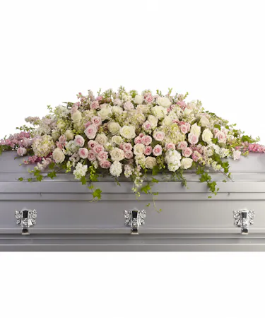 Casket Spray - Pink and White