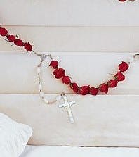 Rose Rosary For Casket Sympathy Casket Rosary