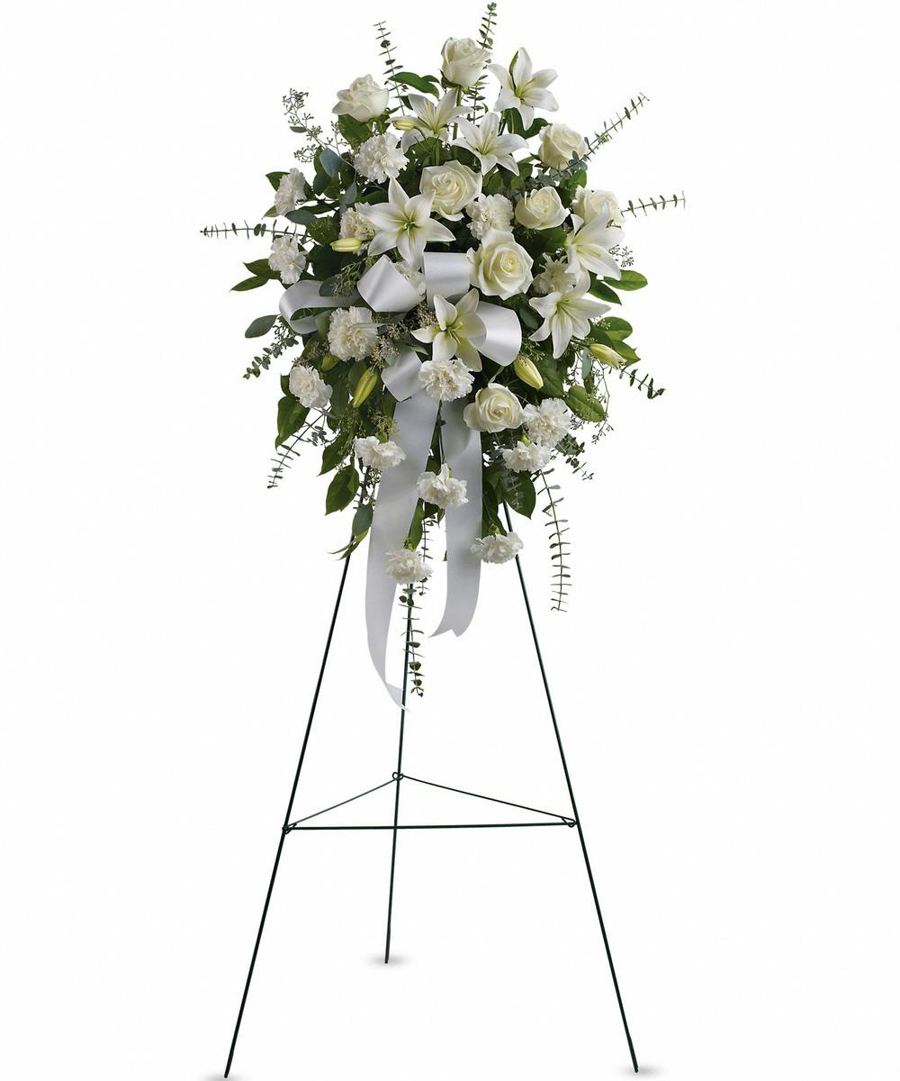 Sentiments of Serenity Spray Funeral Flowers Yonkers Florist
