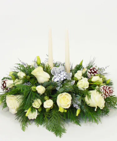 White Candle Centerpiece