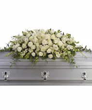 White Array Casket Spray