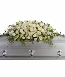 White Array Casket Spray