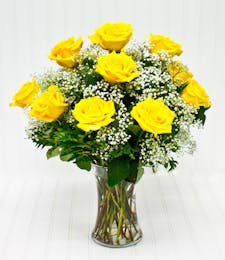 1 Dozen Premium Yellow Roses
