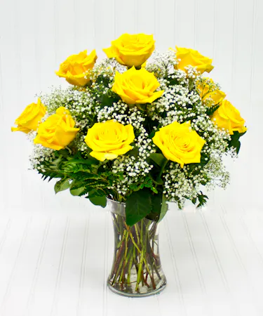 1 Dozen Premium Yellow Roses - Blossom Flower Shops